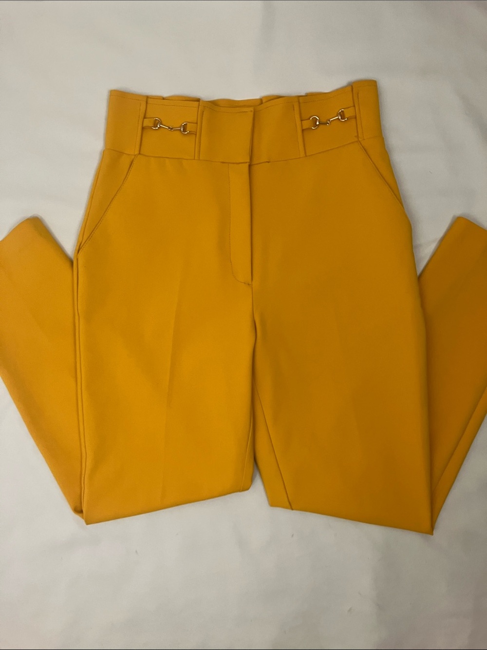 7th Avenue High-Waist Mustard Trousers Women’s Size 2
